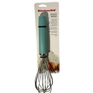 KitchenAid Utility Whisk Aqua Soft Grip Handle‎ Stainless Steel Wires NEW
